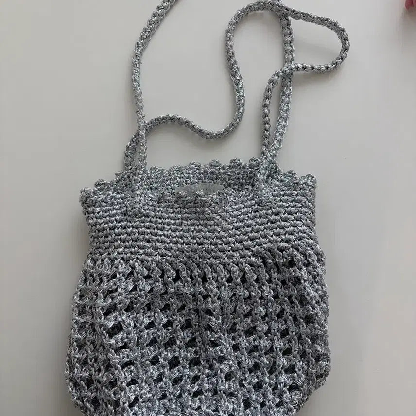 [BUNJANG] Ounce Glitter Bag Silver Net Bag / 온스 글리터백 실버 네트백