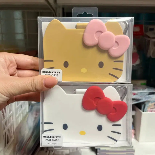 [BUNJANG] Tanning Kitty Hello Kitty Silicone Card Case with Reel Keychain / 태닝키티 헬로키티 실리콘 카드 케이스 릴 키링 키홀더