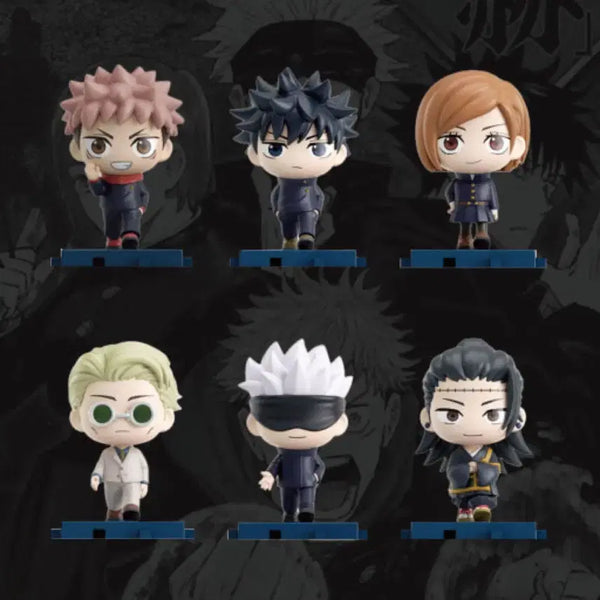 [BUNJANG] Jujutsu Kaisen Working Step Mini Figures Set (Ita-dori, Fushiguro, Kugisaki, Nanami, Gojo, Geto) / 6종 일괄) 주술회전 워킹스텝 eaki 미니 피규어 이타도리 메구미 노바라 나나미 고죠 게토 양도 판매