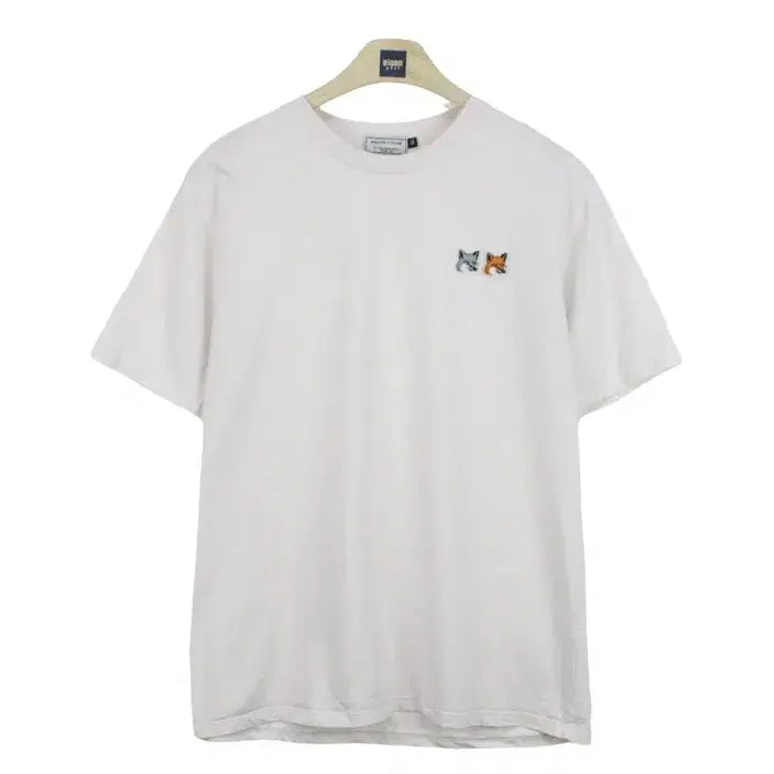[BUNJANG] Maison Kitsuné Round Neck T-shirt White / 22329 메종키츠네 라운드 반팔티 105 남자 캐주얼 티셔츠 브랜구제