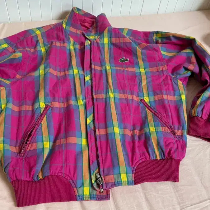 [BUNJANG] Lacoste Reversible Check Pattern Jacket / 라코스테 체크 패턴 자켓 양면자켓