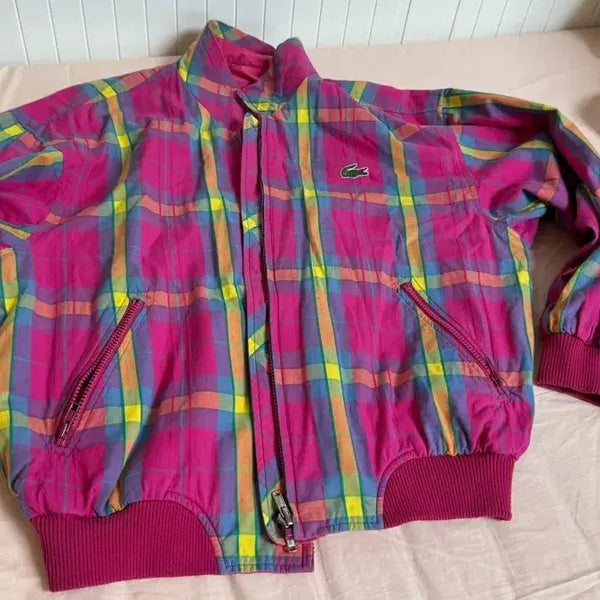 [BUNJANG] Lacoste Reversible Check Pattern Jacket / 라코스테 체크 패턴 자켓 양면자켓
