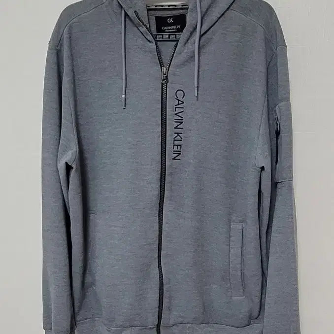 [BUNJANG] Calvin Klein Performance Gray Hoodie Zip-up (Size 100-105) / 캘빈클라인 퍼포먼스 그레이 후드집업 100~105 사이즈