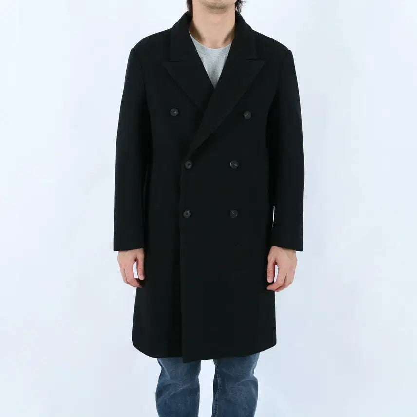 [BUNJANG] ROLF Men's Double-Breasted Wool Long Coat / 롤프 남성 남자 더블 울코트 롱 겨울 모직 기본 무지