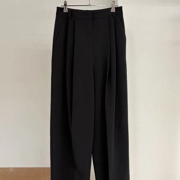 [BUNJANG] Sandro Black Wide Pleated Slacks Size 43 / 산드로 블랙 와이드 플리츠 슬랙스