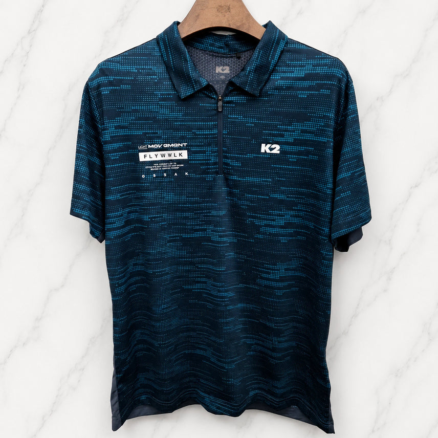 [BUNJANG] K2 Ring Zip Short Sleeve T-Shirt / 100,L )) K2 케이투 카라 반지퍼 반팔티셔츠!~ 디자인 예뻐요 ㅎㅎ
