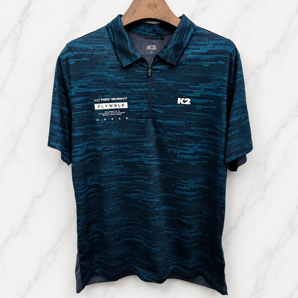 [BUNJANG] K2 Ring Zip Short Sleeve T-Shirt / 100,L )) K2 케이투 카라 반지퍼 반팔티셔츠!~ 디자인 예뻐요 ㅎㅎ