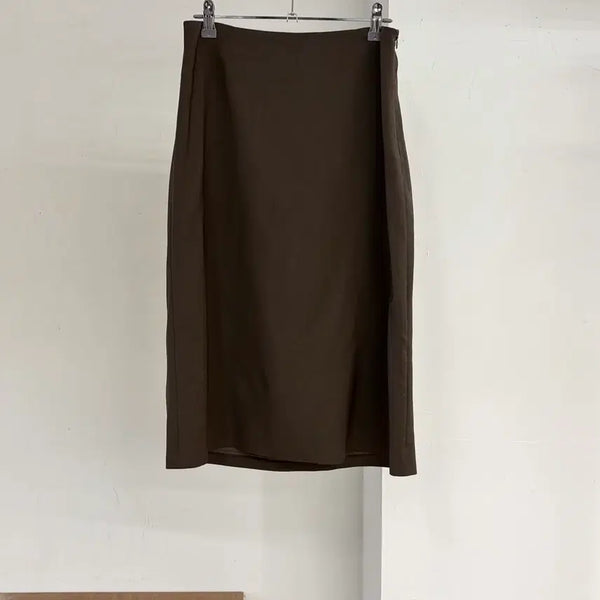 [BUNJANG] Jil Sander Brown Blend Midi Skirt Size 38 / 질샌더 브라운 혼방 미디 스커트