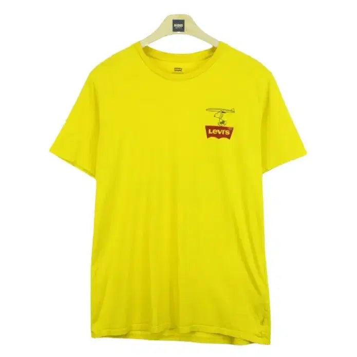 [BUNJANG] Levi's Round Neck Short Sleeve T-Shirt, Men's Size 105, Yellow, Casual / 22330 리바이스 라운드 반팔티 105 남자 캐주얼 티셔츠 브랜구제