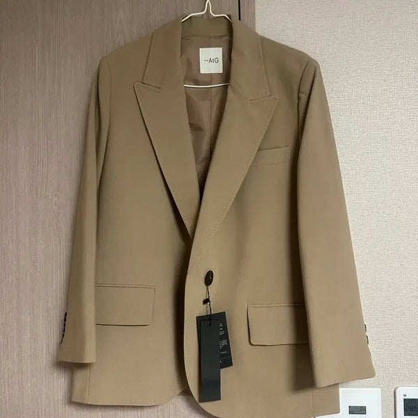 [BUNJANG] The Edge Blazer Beige / 더엣지 새상품 블레이저 하객룩 수아마르 마이아이코 브론 강자매