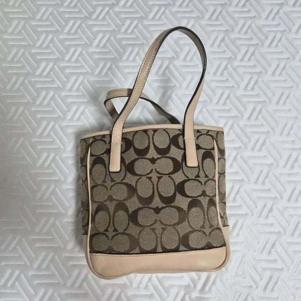 [BUNJANG] Coach Signature Tote Bag Beige / 코치 시그니처 토트백 베이지