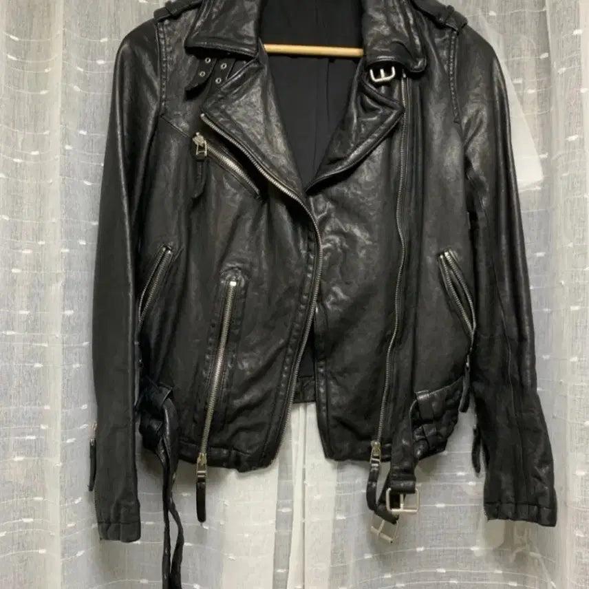 [BUNJANG] Italian Lambskin Leather Rider Jacket / 이태리 양가죽 자켓