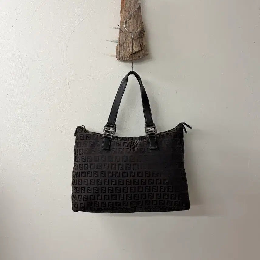 [BUNJANG] Fendi Zucca Canvas Roll Tote Bag / 펜디 주카 캔버스 롤 토트백