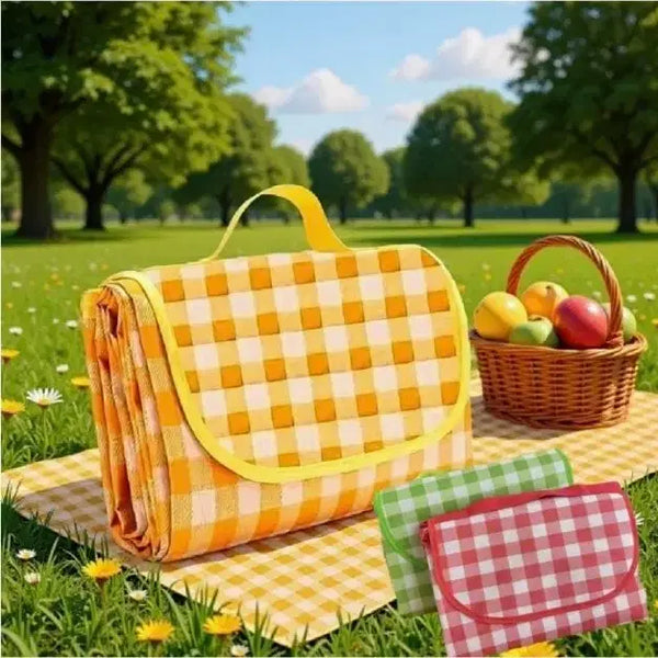 [BUNJANG] Waterproof Picnic Mat (Foldable) / [새상품/무료배송] 체크 방수 매트 피크닉 접이식 돗자리