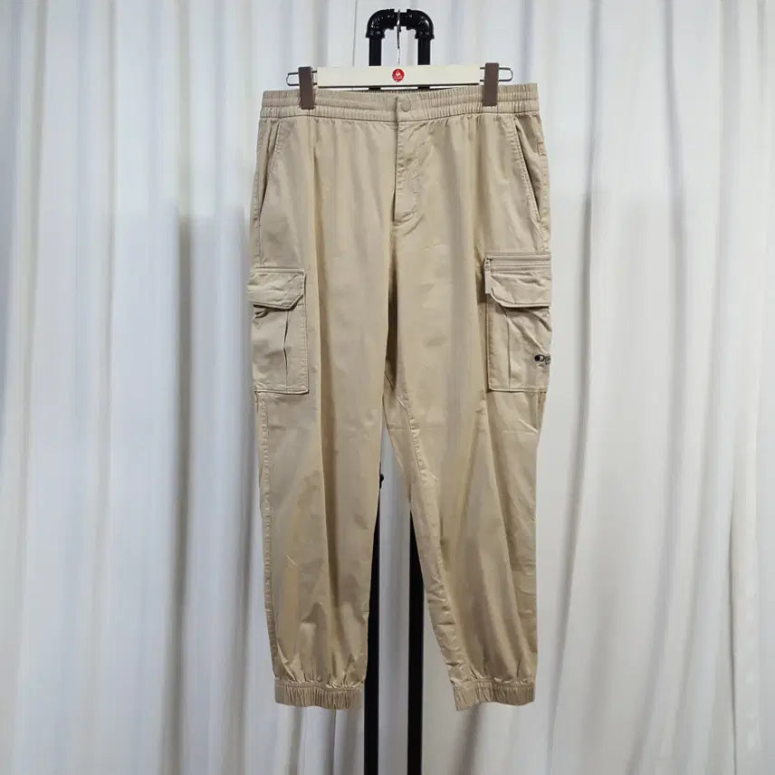 [BUNJANG] Discovery Men's Cotton Cargo Pants Beige (35 Waist) / 21년 디스커버리 남성 면 카고바지 베이지 35추천 오일장