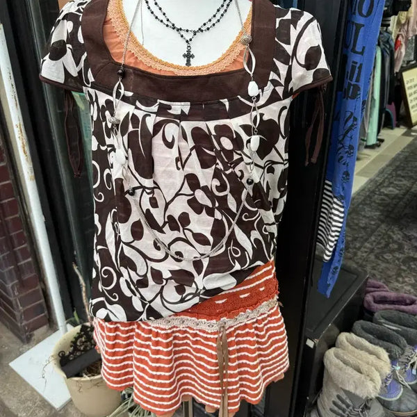 [BUNJANG] Mori Girl Layered Tops Set (2pc) / 모리걸 레이어드 상의 set (2pc)