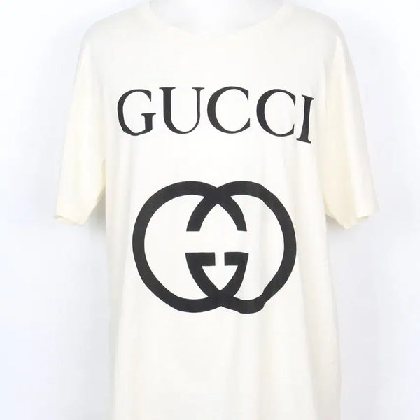 [BUNJANG] Gucci Interlocking GG Logo Short-Sleeve T-Shirt / 구찌 인터로킹 GG 로고 반팔 티셔츠 L(100~105)