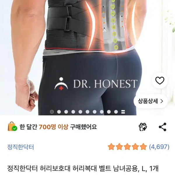 [BUNJANG] Honest Doctor Lumbar Brace Belt L / (미개봉)정직한닥터 허리보호대 허리복대 벨트 L