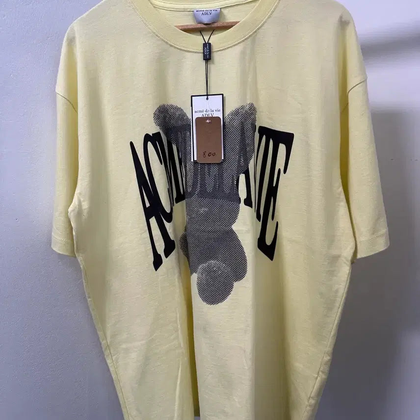 [BUNJANG] ACMEDRABI Rabbit Short Sleeve T-Shirt Yellow / 아크메드라비 레빗 반팔티 옐로우 2