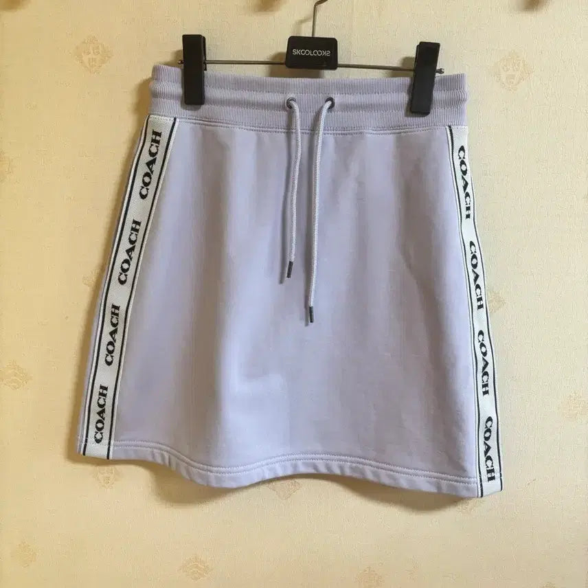 [BUNJANG] Coach Logo Banding Skirt Lavender / 코치 로고 밴딩 스커트 라벤더