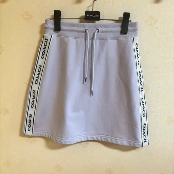 [BUNJANG] Coach Logo Banding Skirt Lavender / 코치 로고 밴딩 스커트 라벤더
