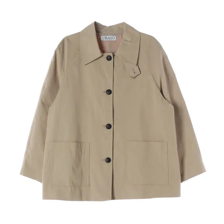 [BUNJANG] URAGO 25SS Mac Half Trench Coat Jacket Beige / 유라고 25SS 맥 하프 트렌치 코트 재킷 베이지