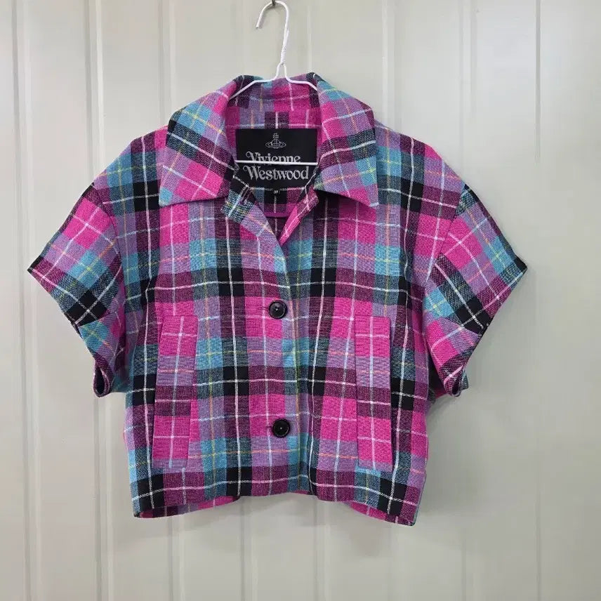 [BUNJANG] Vivienne Westwood Linen Check Jacket Size 38 / 비비안 웨스트우드 린넨 체크 자켓 38