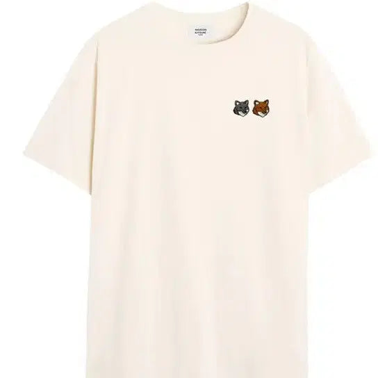 [BUNJANG] Maison Doublefox Round Short Sleeve T-Shirt / 메종 더블폭스 라운드 반팔 / 정품