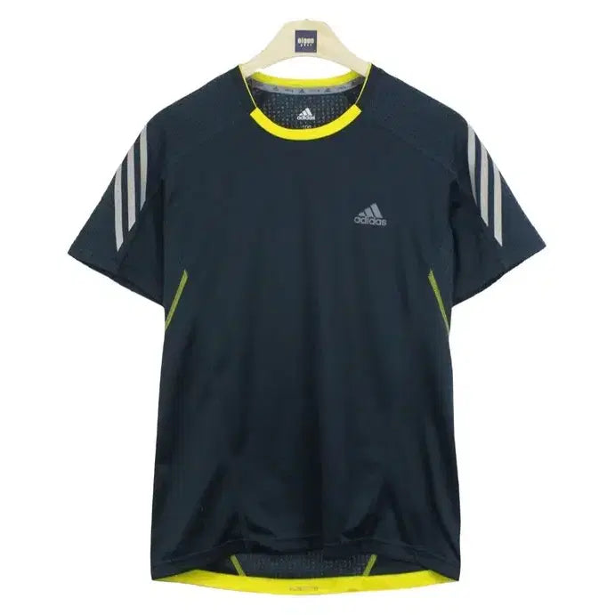 [BUNJANG] Adidas Round Neck Short Sleeve T-Shirt Men's Size 100 Dark Blue-Green / 22331 아디다스 라운드 반팔티 100 남자 운동복 티셔츠  브랜구제
