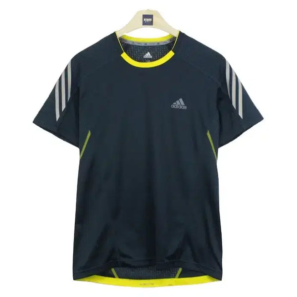 [BUNJANG] Adidas Round Neck Short Sleeve T-Shirt Men's Size 100 Dark Blue-Green / 22331 아디다스 라운드 반팔티 100 남자 운동복 티셔츠  브랜구제