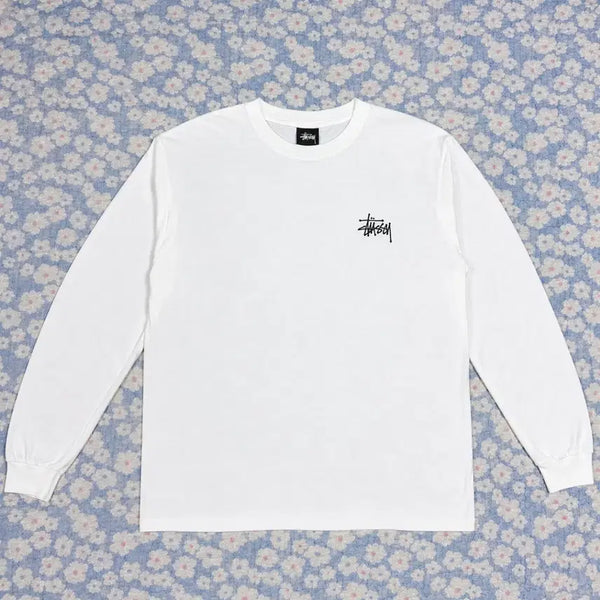 [BUNJANG] Stussy Big Logo Long Sleeve T-Shirt White L / 스투시 빅로고 롱슬리브 화이트 티셔츠 L