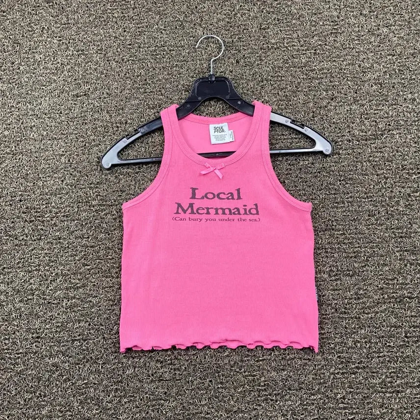 [BUNJANG] Sculptor Pink Sleeveless Tank Top / 스컬프터 핑크 나시 슬리브리스
