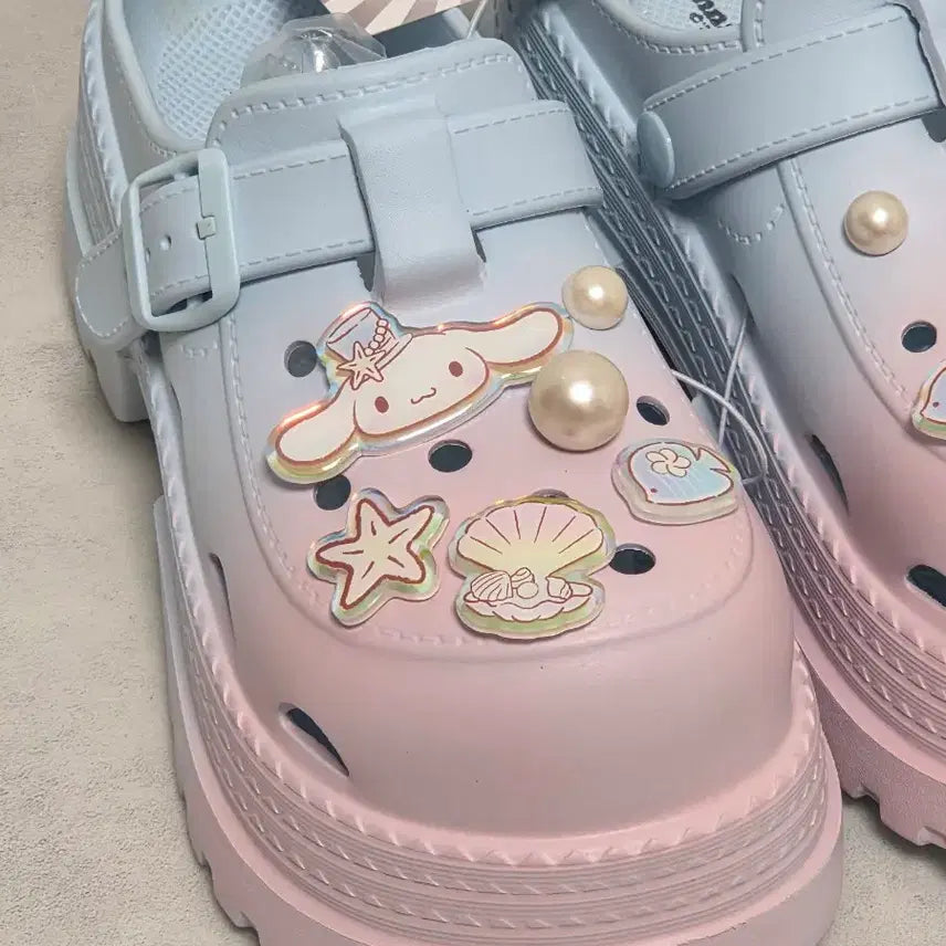 [BUNJANG] Sanrio Cinnamoroll Crocs Sandals (Pink/Blue Gradient) / 시나모롤 크록스 슬리퍼 샌들