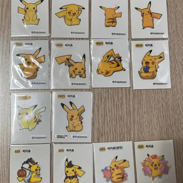 [BUNJANG] Pokemon Stickers Pikachu Bundle Set / 포켓몬 띠부씰 피카츄 모음 일괄 판매합니다.