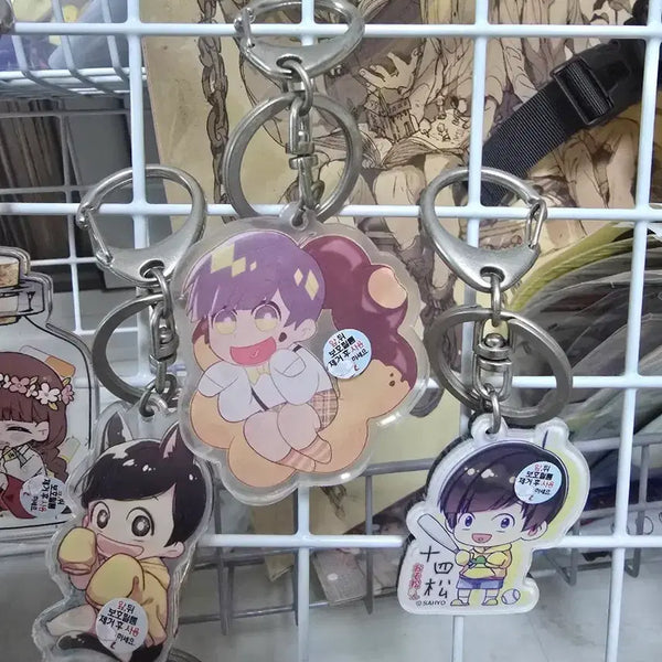 [BUNJANG] Osomatsu-san Jyushimatsu Unofficial Keychains Bundle Set (4 pcs) / 오소마츠상 쥬시마츠 비공식 키링 4개 일괄