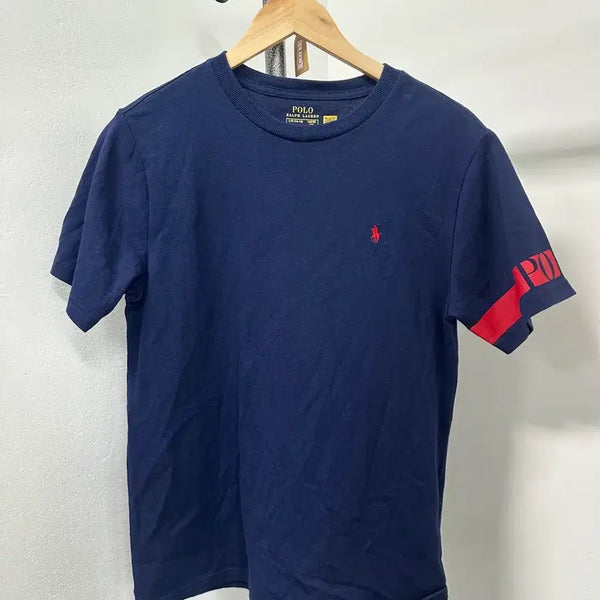 [BUNJANG] Polo Ralph Lauren Navy Striped Logo T-Shirt L / 폴로 랄프로렌 반팔티 네이비 L