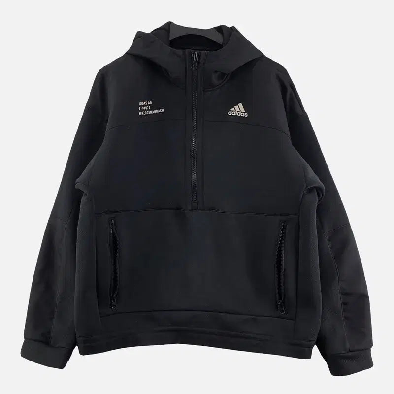 [BUNJANG] Adidas Black Men's Hoodie L / 아디다스 블랙 남자 후드티 L N7604