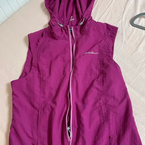 [BUNJANG] Eddie Bauer Women's Hooded Vest Pink / 에디바우어 후드 조끼 여성