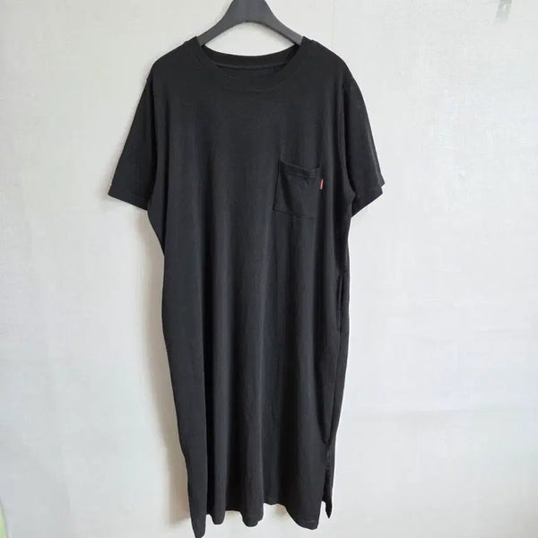 [BUNJANG] TENXL Women's Black Pocket Short Sleeve Thin Dress XL / TENXL 여성 반팔 블랙 포켓 얇은 원피스 XL JJ2931