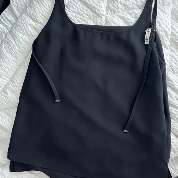 [BUNJANG] KUHO Black Sleeveless Blouse / 구호 블랙 나시 민소매블라우스