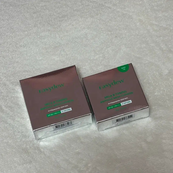 [BUNJANG] Easydew EX Mela-B Toning Ampoule Mesh Cushion SPF50+ PA++++ (21 Natural) with Refill / 세트 ) 이지듀 멜라 비 토닝 앰플 메쉬 쿠션 21호 네추럴 , 리필