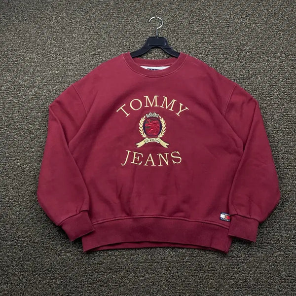 [BUNJANG] Tommy Hilfiger Burgundy Sweatshirt / 타미힐피거 버건디 맨투맨