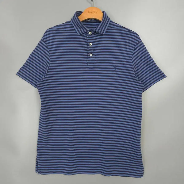 [BUNJANG] Polo Ralph Lauren Striped Collar Short Sleeve T-Shirt (M) / 폴로 랄프 로렌 Polo 스트라이프 카라 반팔티 M