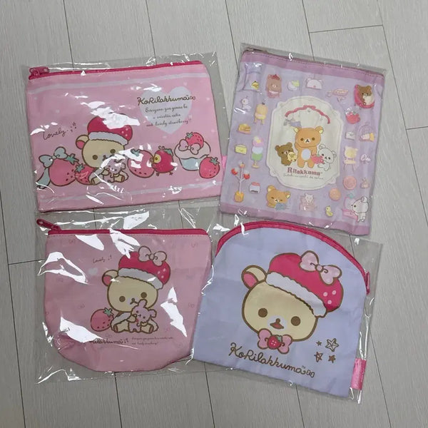 [BUNJANG] Rilakkuma Pouch Set (4 Types) / 리락쿠마 파우치 4종 세트