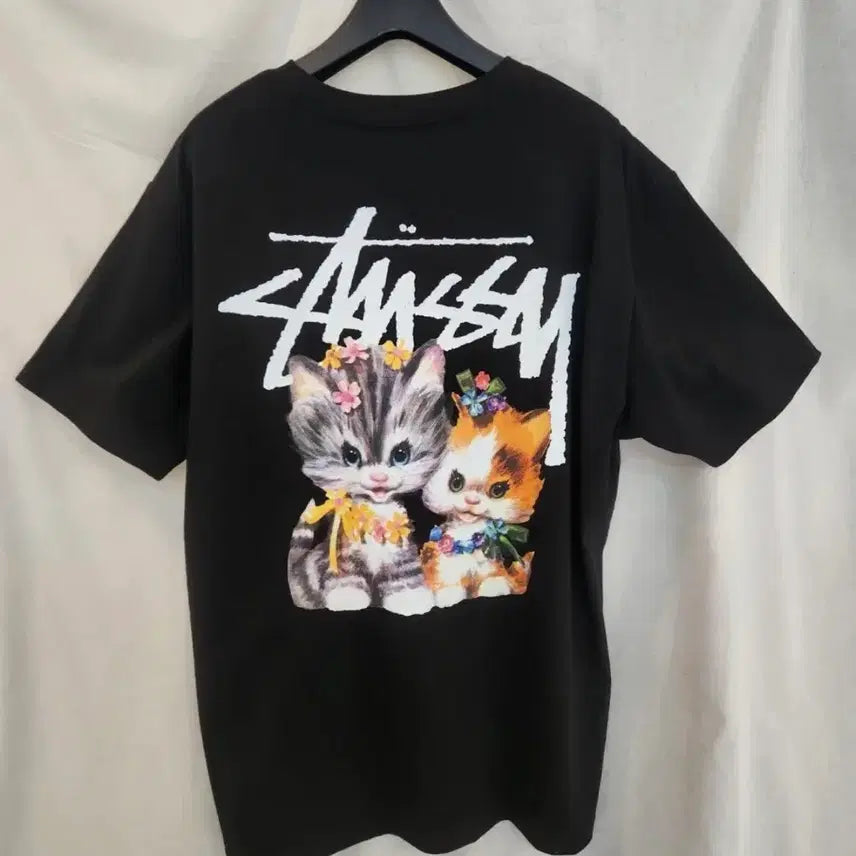 [BUNJANG] Stussy Kitten T-Shirt Black M / 스투시 키튼 M 블랙 반팔티