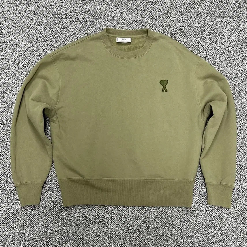 [BUNJANG] Authentic ARMY Khaki Sweatshirt Logo / >정품 아미 카키 맨투맨 로고