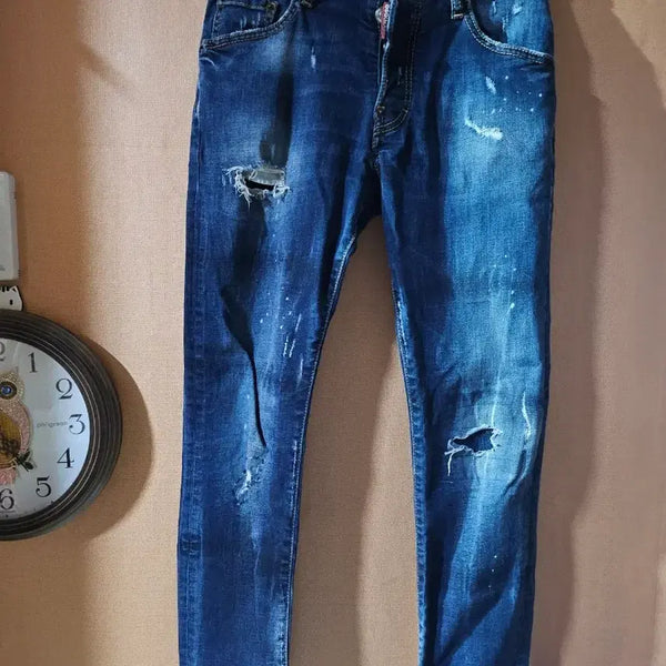 [BUNJANG] Dsquared2 Men's Washed Distressed Jeans / 디스퀘어드2 청바지 남성 워싱 디스트로이드 청바지
