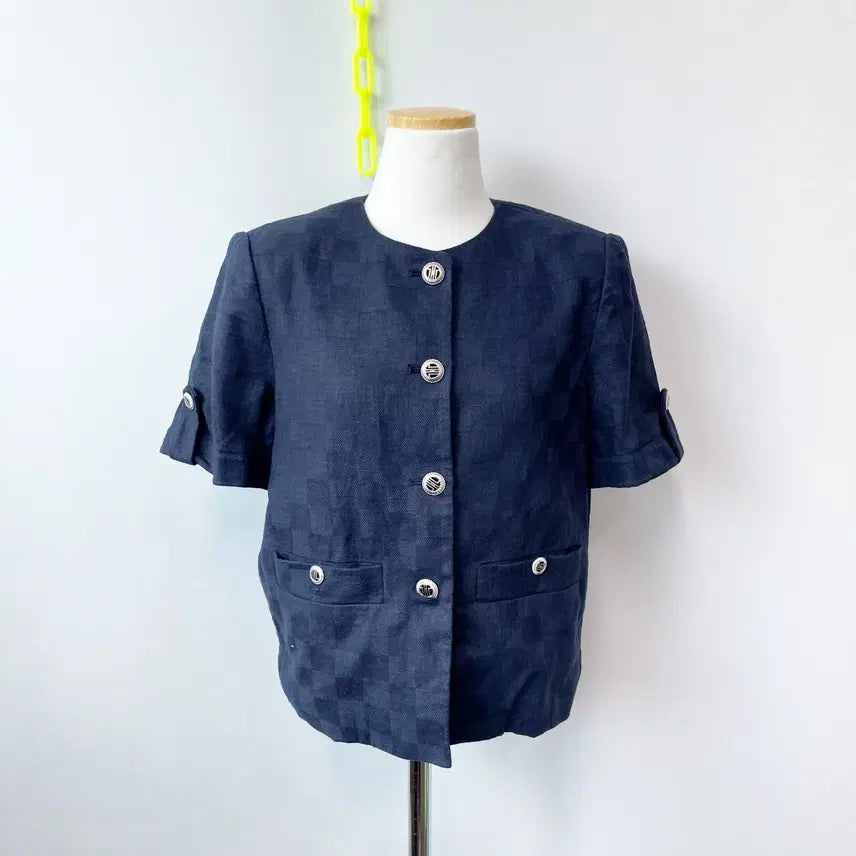 [BUNJANG] Karl Lagerfeld 2024 Short Sleeve Tweed Jacket Size 55 / 칼라거펠드 2024 반팔트위드자켓 55