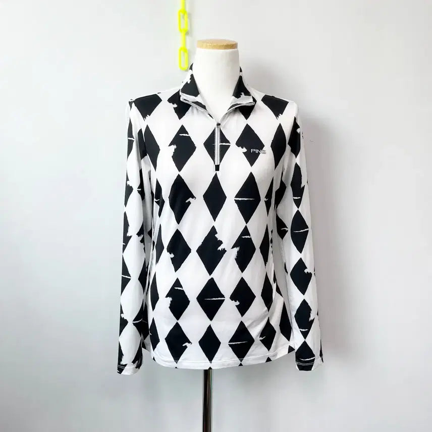 [BUNJANG] Ping Women's Golf Half-Zip Long Sleeve T-Shirt Size 90 / 핑 여성골프 하프집업 긴팔티셔츠 90