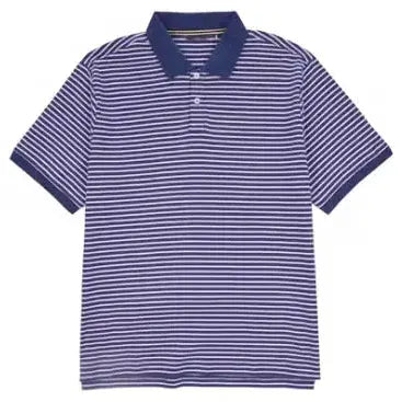 [BUNJANG] ANDZ Semi-Oversized Striped Short-Sleeve Polo T-Shirt Navy / 앤드지 세미오버핏 스트라이프 반팔 카라티 네이비 110
